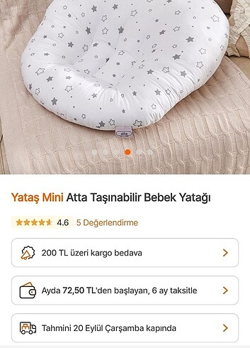 Yataş bevek yastığı 