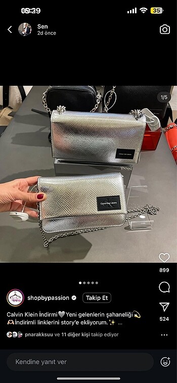 Calvin klein etiketli çanta