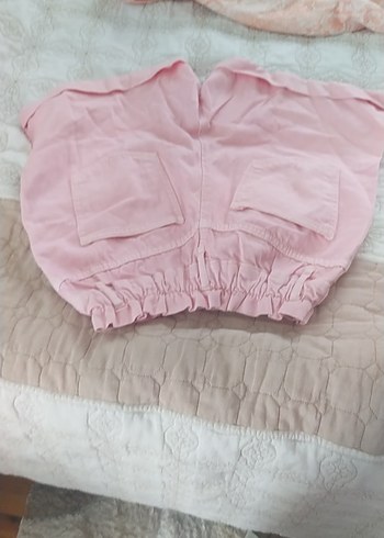 Pembe Mini Keten Şort - Görsel 4