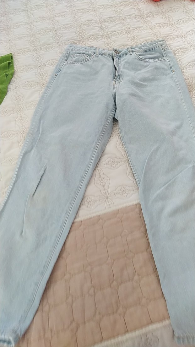 Rahat Kesim Mavi Midi Denim Kadın Jean - Görsel 2