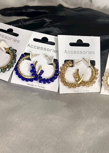 Renkli Boncuklu Mini Bohem Küpeler - Görsel 2