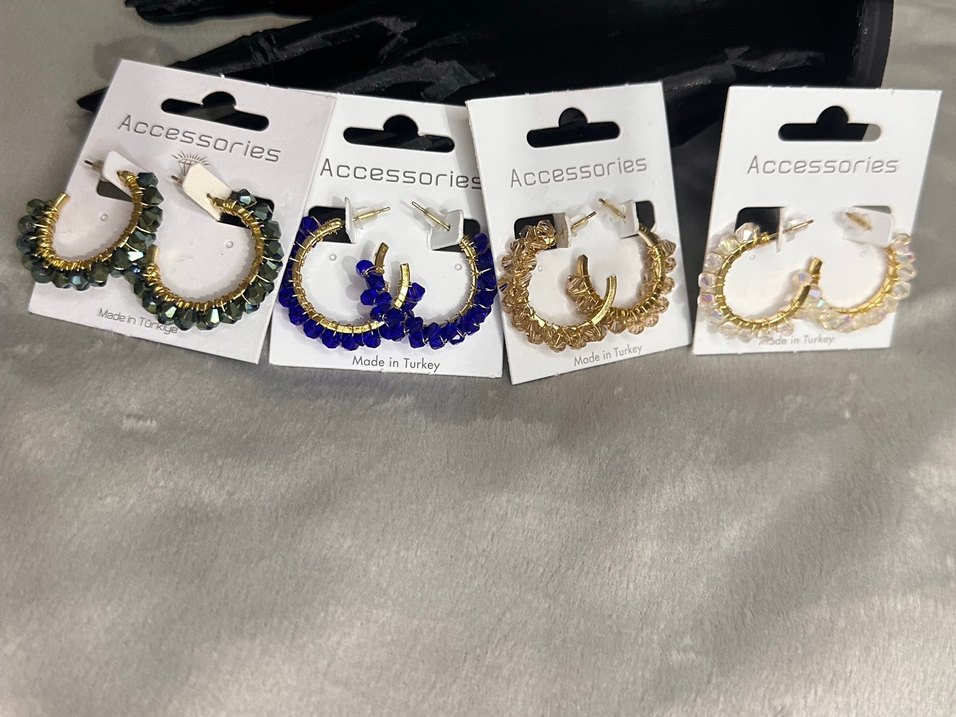 Renkli Boncuklu Mini Bohem Küpeler - Görsel 3