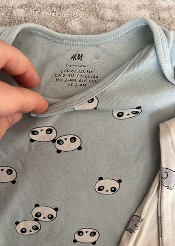 H&M bebek uzun kollu zıbın 2-4 ay - Görsel 3