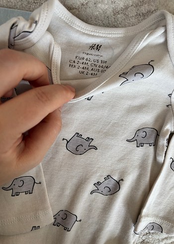 H&M bebek uzun kollu zıbın 2-4 ay - Görsel 4