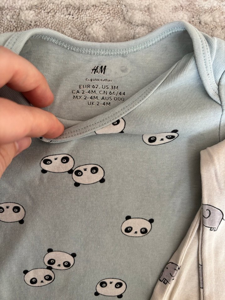 H&M bebek uzun kollu zıbın 2-4 ay - Görsel 3