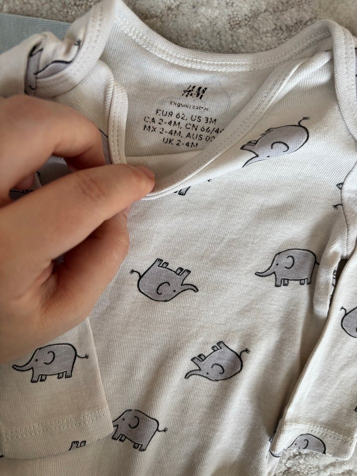 H&M bebek uzun kollu zıbın 2-4 ay - Görsel 4