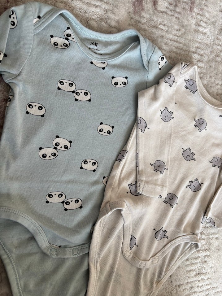 H&M bebek uzun kollu zıbın 2-4 ay - Görsel 2