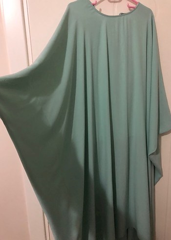 Yeşil Salaş Uzun Kollu Uzun Elbise veya tunik - Görsel 2