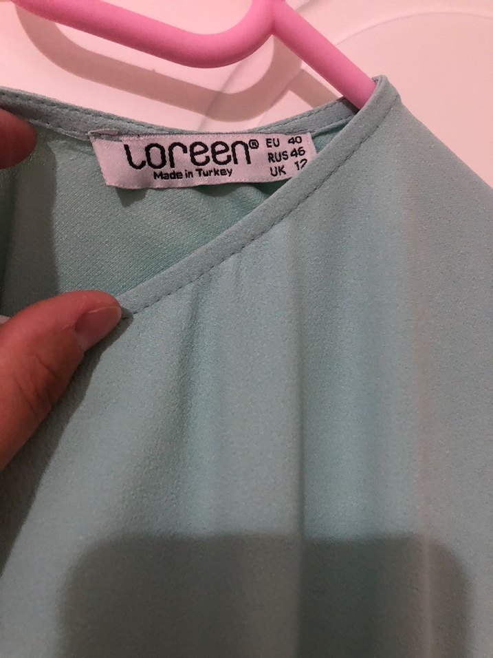 Yeşil Salaş Uzun Kollu Uzun Elbise veya tunik - Görsel 3