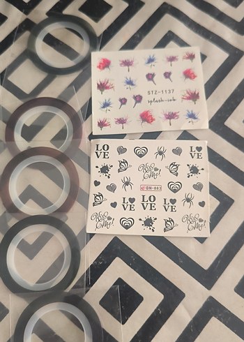 Renkli Tırnak Süslemeleri ve Çıkartmalar Seti - Görsel 6