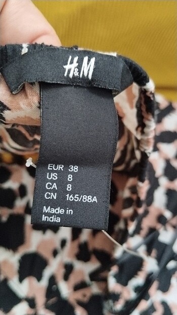 38 Beden çeşitli Renk H&M 0 Pamuk leaopar elbise