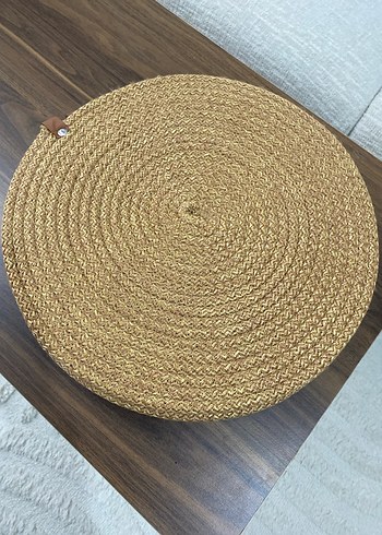 Bohem Kahverengi Nakışlı Yuvarlak Amerikan Servisi - Görsel 4