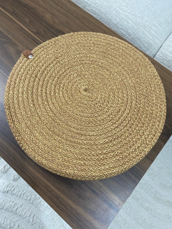 Bohem Kahverengi Nakışlı Yuvarlak Amerikan Servisi - Görsel 4