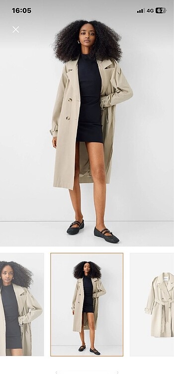 Bershka Bershka pamuklu trençkot