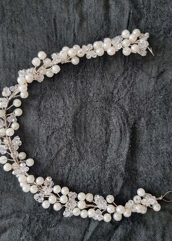 İnci ve Kristal Boncuklu Kadın Saç Aksesuarı - Görsel 4