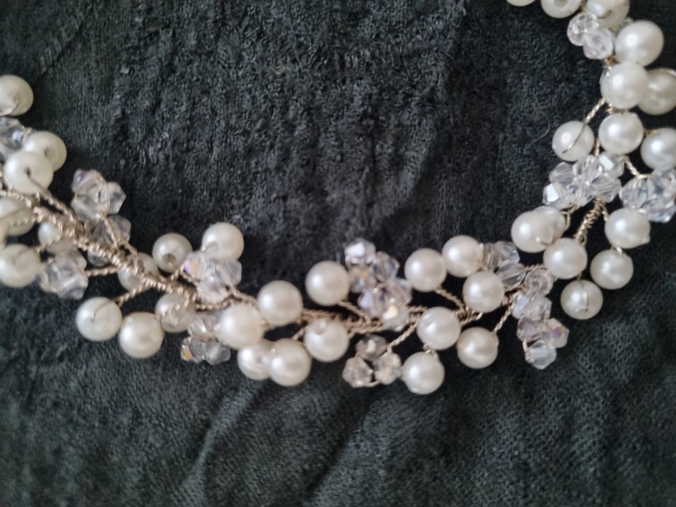 İnci ve Kristal Boncuklu Kadın Saç Aksesuarı - Görsel 2