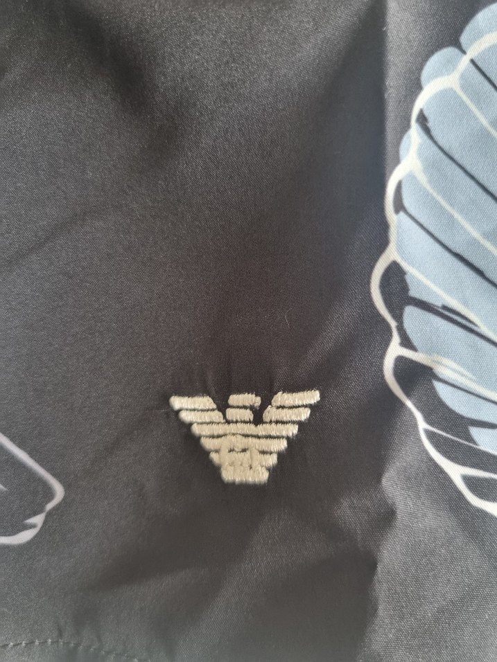 Erkek Siyah Mavi Deniz Kabuklu Plaj Şortu - Görsel 4