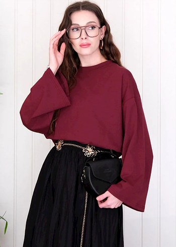 Bordo Kadın Salaş Body