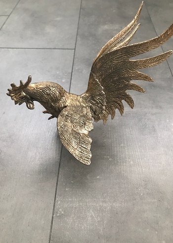 Altın Renkli Püsküllü Bohem Horoz Figürü