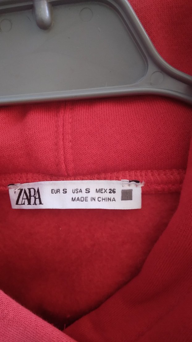 Zara kadın Kırmızı Sweatshirt Uzun Kollu - Görsel 4