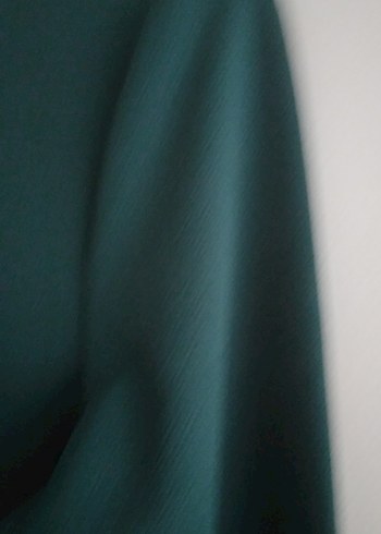 Uzun Kollu Yeşil Midi Elbise - Görsel 3