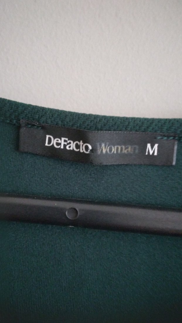 Uzun Kollu Yeşil Midi Elbise - Görsel 4