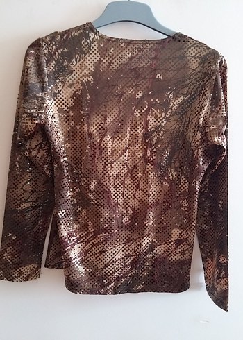 Abiye Lalezar marka Kadın pullu bady bluz. - Görsel 2