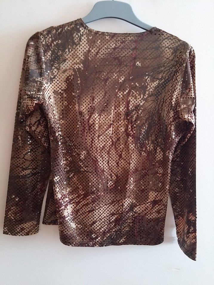 Abiye Lalezar marka Kadın pullu bady bluz. - Görsel 2