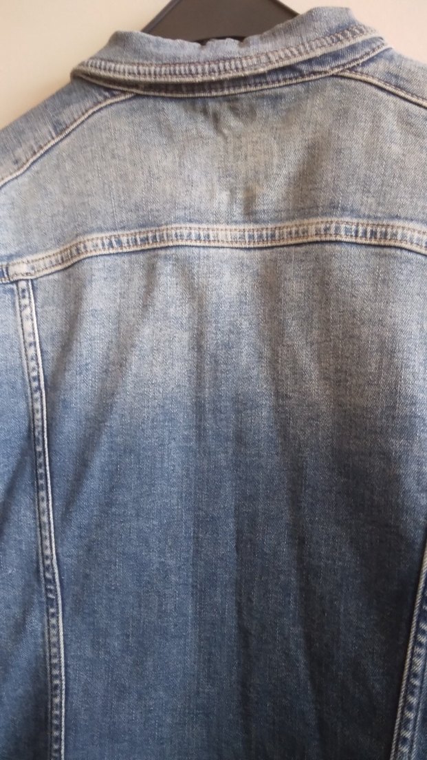 Düğmeli Mavi Kadın Kot Ceket - Görsel 4