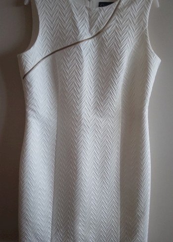 Balık sırtı desenli midi kalem Elbise - Görsel 2