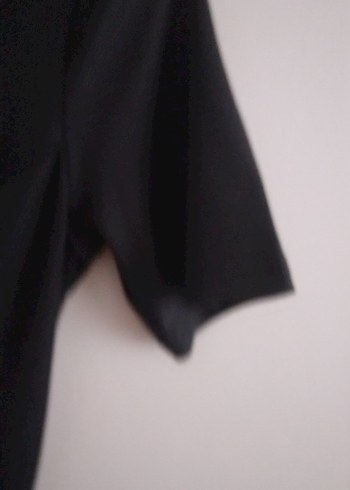 V Yakalı Siyah Midi Kadın Elbise - Görsel 3