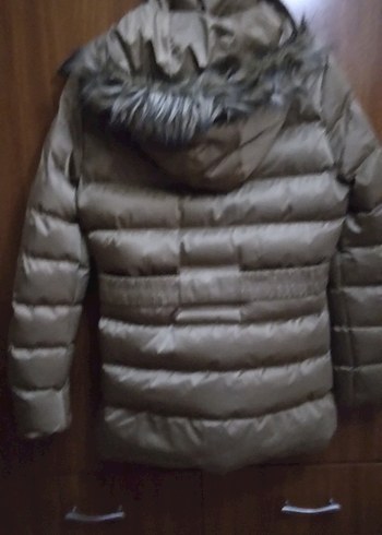 Kapitone Kadın Kışlık Uzun Kaban Mont - Görsel 2