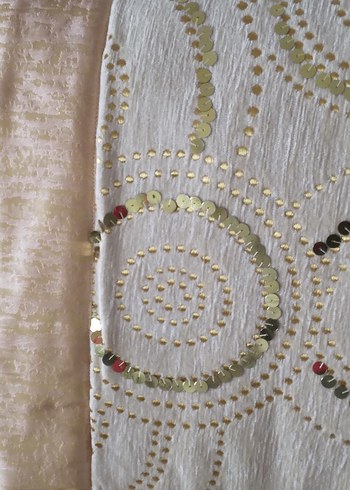 Pul işlemeli Kapitoneli Bej Yatak Örtüsü - Görsel 13