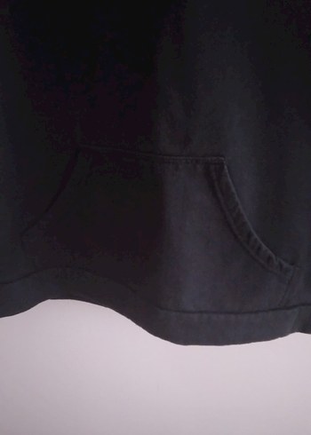 Siyah Kadın Sweatshirt, Kapisonlu , Uzun Kollu - Görsel 3