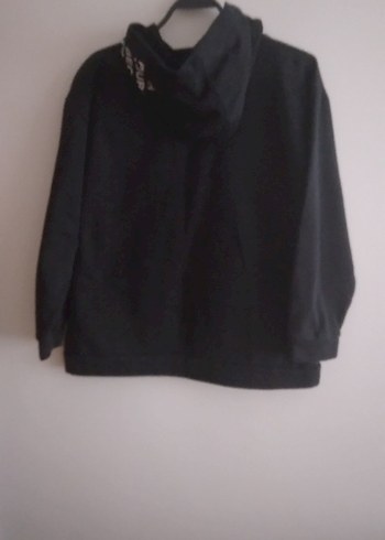 Siyah Kadın Sweatshirt, Kapisonlu , Uzun Kollu - Görsel 5