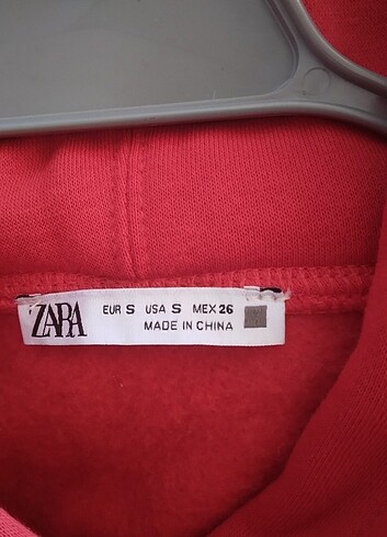 s Beden ZARA KAPİŞONLU SWİT