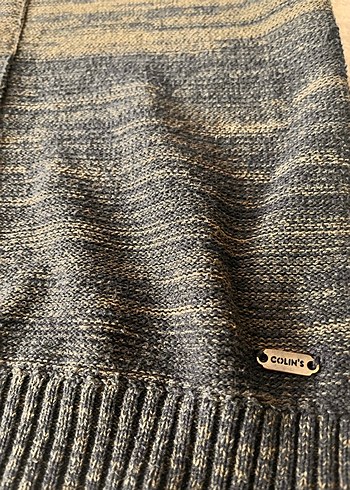 Düğmeli Gri Erkek Triko Hırka - Görsel 3