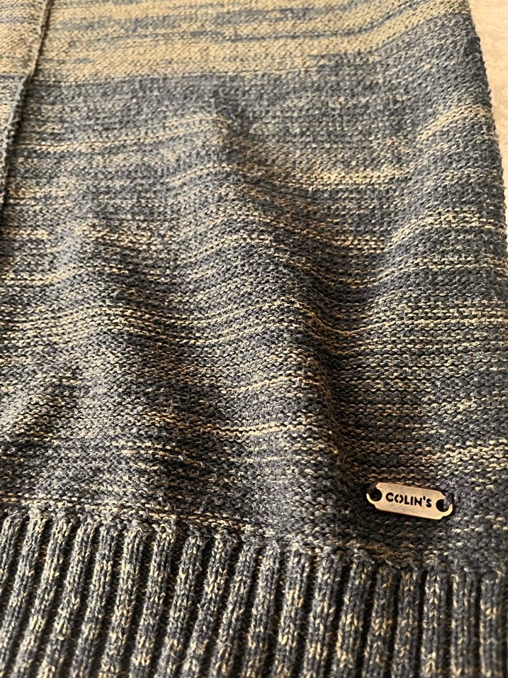 Düğmeli Gri Erkek Triko Hırka - Görsel 3