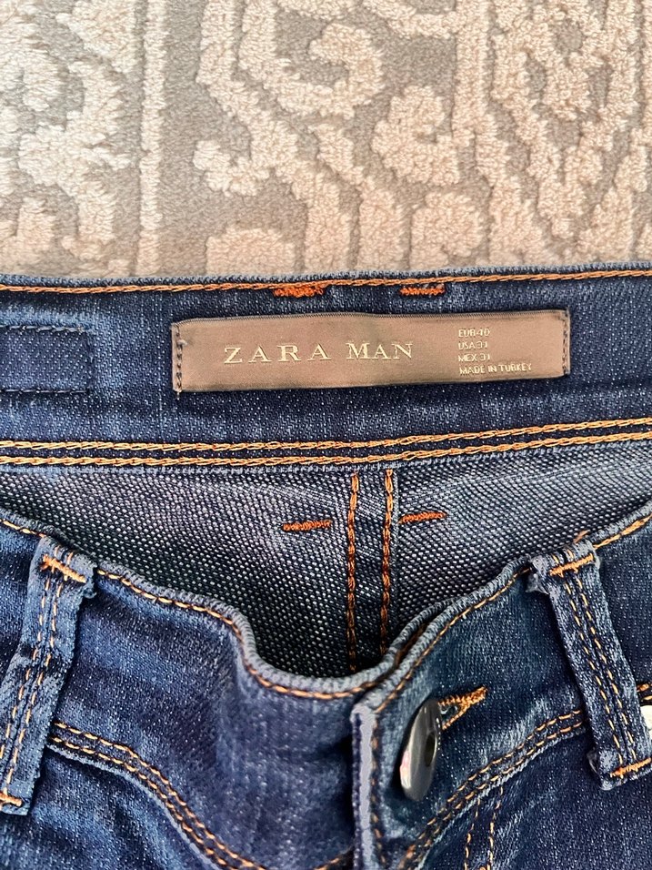 Erkek Normal Kesim Mavi Denim Jean - Görsel 3