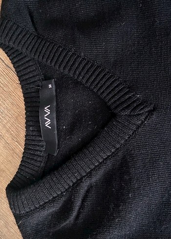 Siyah V Yaka Erkek Triko Kazak - Görsel 2