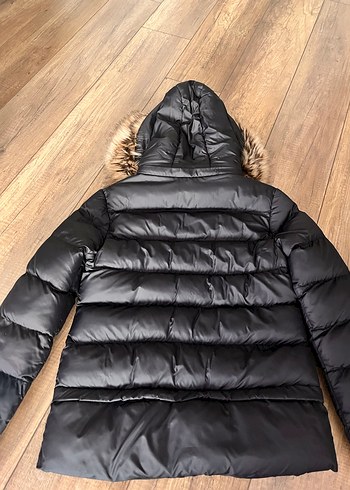 Kadın Siyah Kürklü Kış Montu - Görsel 5