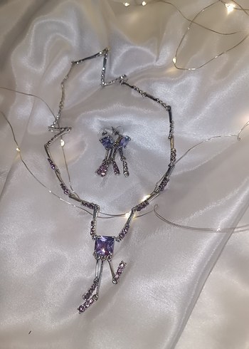 Accessorize Mor Zincir Detaylı Kadın Takı Seti
