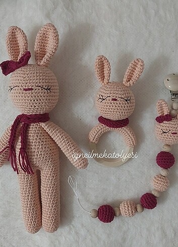  Amigurumi tavşan set