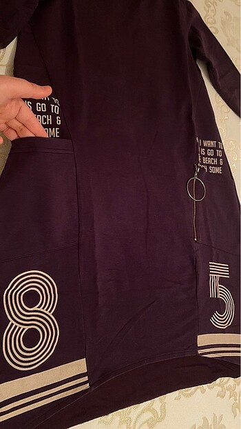 36 Beden mor Renk Spor model swet tunik