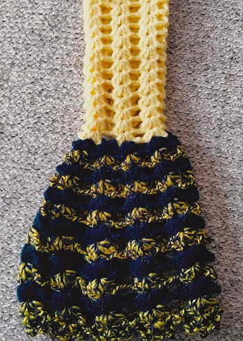 Sarı Gri Bağlamalı Fırın Eldiveni - Görsel 5