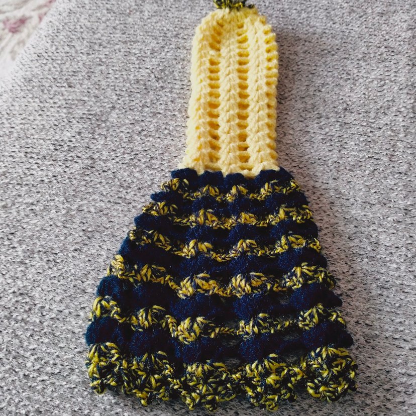 Sarı Gri Bağlamalı Fırın Eldiveni - Görsel 3