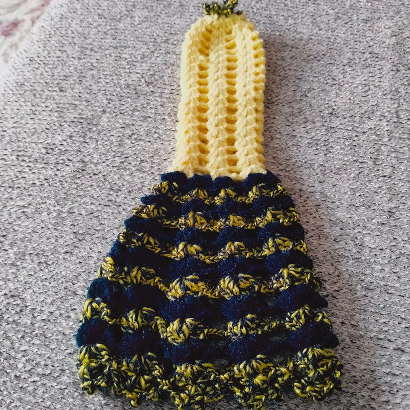 Sarı Gri Bağlamalı Fırın Eldiveni - Görsel 2