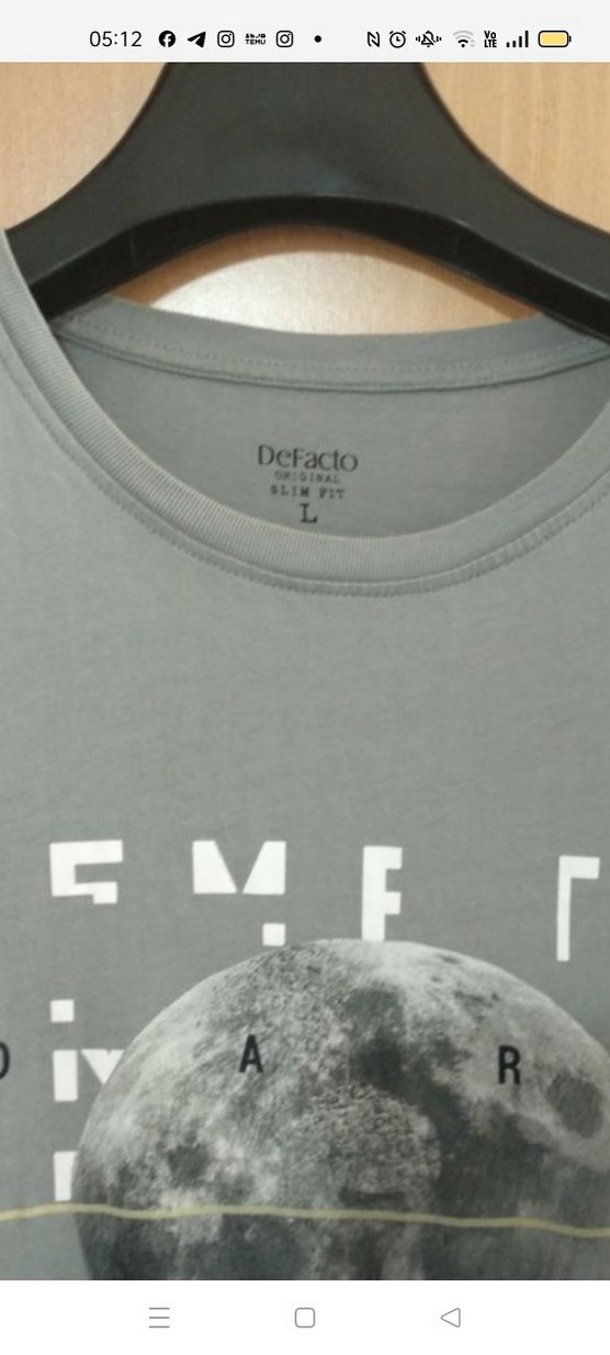 Gri Baskılı Erkek Tişört - Görsel 3