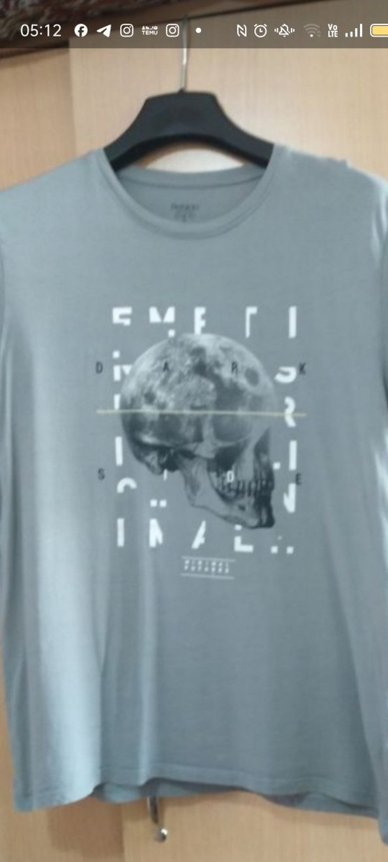 Gri Baskılı Erkek Tişört - Görsel 2