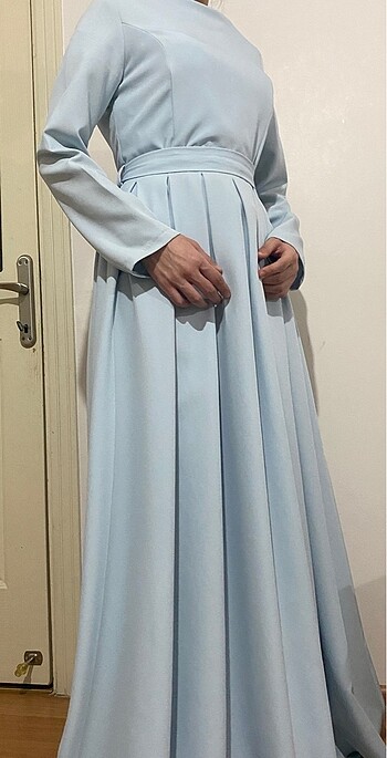 Modalu Mavi Abiye Elbise